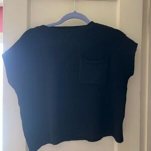 Women’s black knit blouse- size large